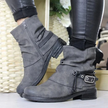 2019 Winter Zipper Ankle Boots Women Casual Leather Ankle Boots Women Round Toe Boots Winter Solid Low Heels Booties femme D20
2019 Winter Zipper Ankle Boots Women Casual Leather Ankle Boots Women Round Toe Boots Winter Solid Low Heels Booties femme D20