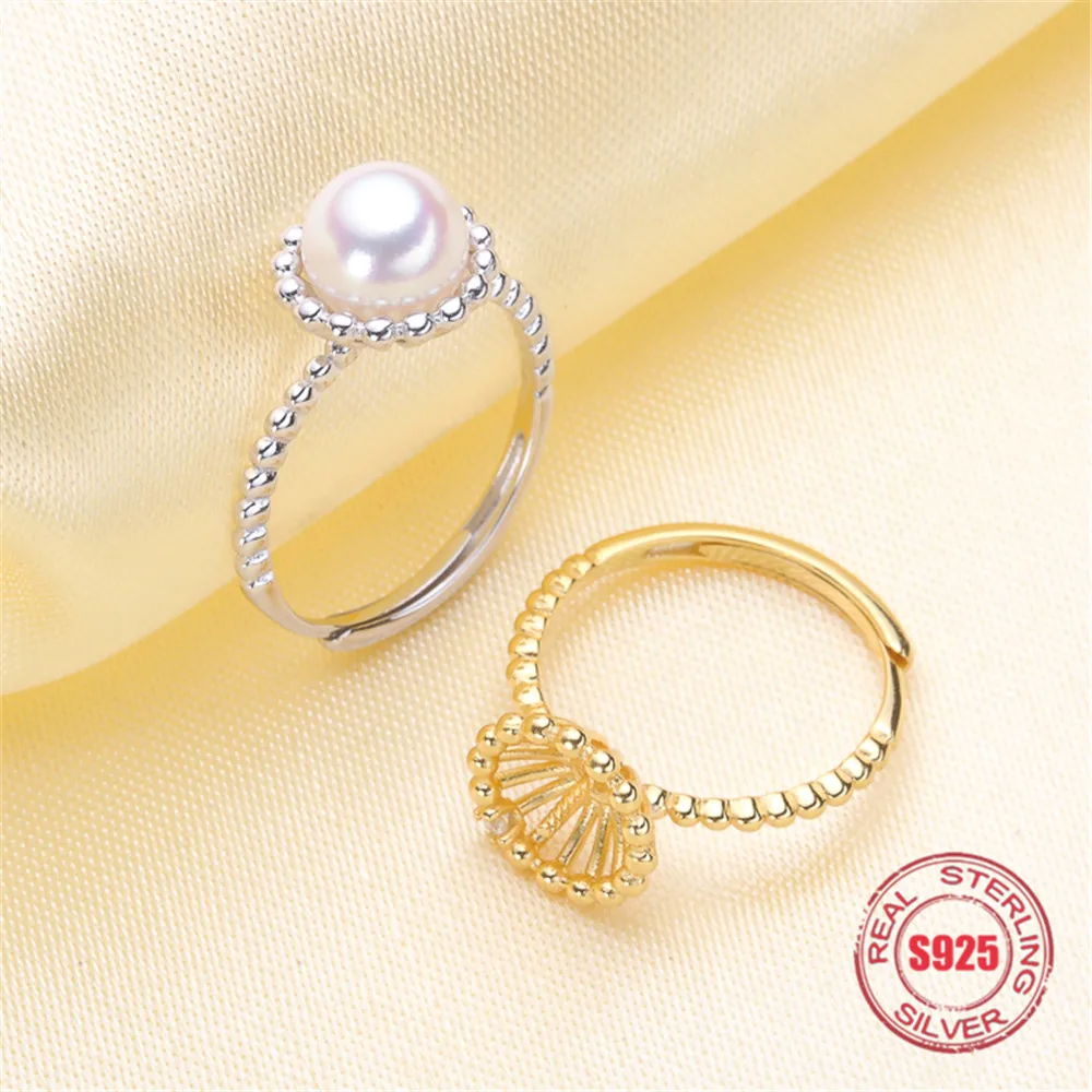 S925 Sterling Silver Fashion Heart Pearl Ring Accessory Adjustable Ring Mountings DIY Rings Jewelry Making Gift
S925 Sterling Silver Fashion Heart Pearl Ring Accessory Adjustable Ring Mountings DIY Rings Jewelry Making Gift