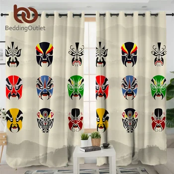 BeddingOutlet Beijing Opera Blackout Curtain Chinese Culture Curtain For Bedroom Mask of Ancient People Mountains Window Curtain
BeddingOutlet Beijing Opera Blackout Curtain Chinese Culture Curtain For Bedroom Mask of Ancient People Mountains Window Curtain