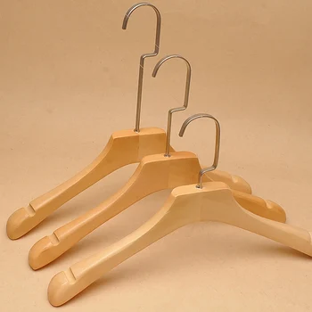 10 pcs/lot Wooden Clothes Hangers with Long Golden Hook Natural Wood Clothes Hanger Garment Shop Display 
10 pcs/lot Wooden Clothes Hangers with Long Golden Hook Natural Wood Clothes Hanger Garment Shop Display