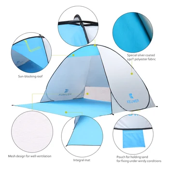 Automatic Camping Tent Ship From RU Beach Tent 2 Persons Tent Instant Pop Up Open Anti UV Awning Tents Outdoor Sunshelter
Automatic Camping Tent Ship From RU Beach Tent 2 Persons Tent Instant Pop Up Open Anti UV Awning Tents Outdoor Sunshelter