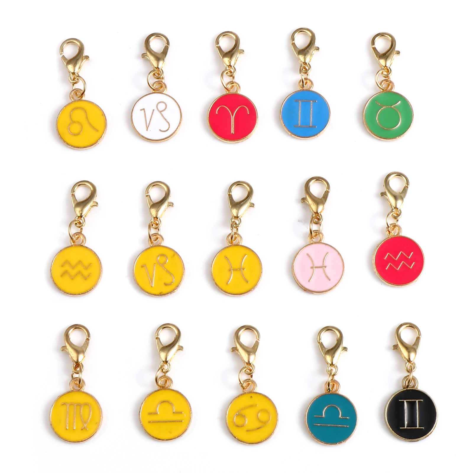12 PCs Round Enamel Constellation Knitting Stitch Markers Gold Color Pendants Crochet Latch Knitting Tools For DIY Craft Kits
12 PCs Round Enamel Constellation Knitting Stitch Markers Gold Color Pendants Crochet Latch Knitting Tools For DIY Craft Kits