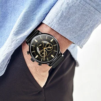Men's Fashion Business Watch Simple Stainless Steel Mesh Belt Wild Men's Quartz Analog Digital Leather Sports Watches Men's #1
Men's Fashion Business Watch Simple Stainless Steel Mesh Belt Wild Men's Quartz Analog Digital Leather Sports Watches Men's #1