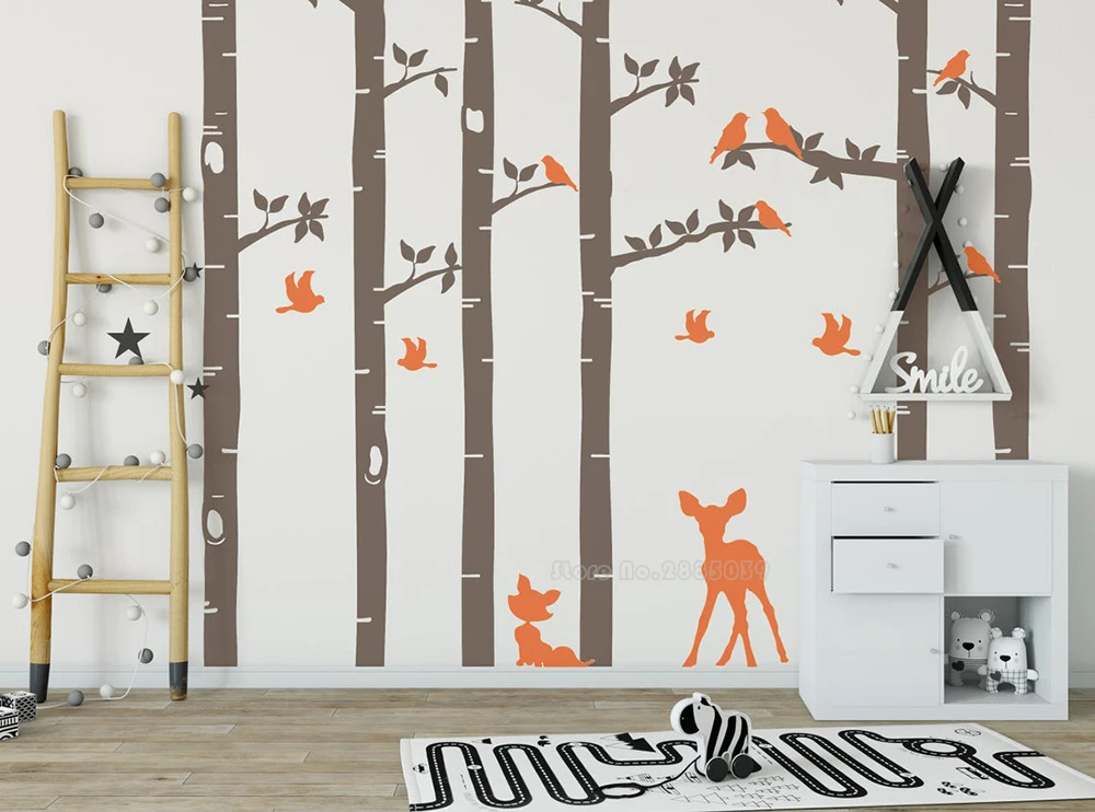 Woodland Stag Wall Decal Forest Animals Nursery Baby Room Birch Trees Wall Sticker Kids Room Decoration Vinyl Wall Art LL2461
Woodland Stag Wall Decal Forest Animals Nursery Baby Room Birch Trees Wall Sticker Kids Room Decoration Vinyl Wall Art LL2461