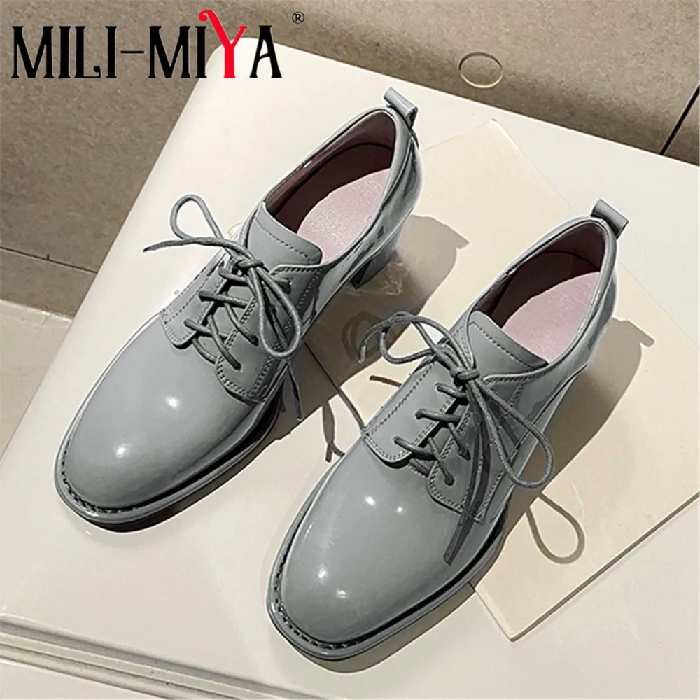 MILI-MIYA Fashion Square Thick Heels Women Cow Leather Round Toe Pumps Solid Color Office Career Shoes Handmade For Ladies
MILI-MIYA Fashion Square Thick Heels Women Cow Leather Round Toe Pumps Solid Color Office Career Shoes Handmade For Ladies