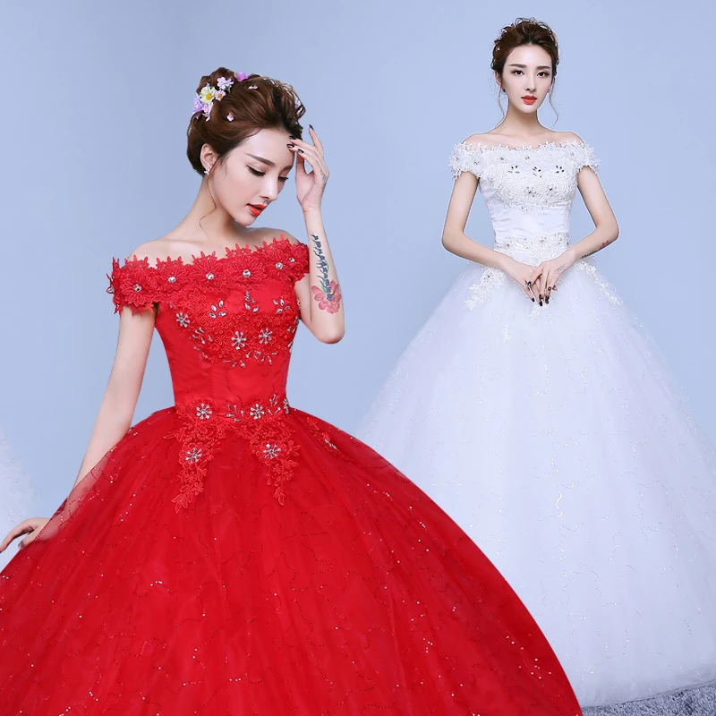 Red White Ball Gown Lace Up Wedding Dress Bride Plus Size Wedding Dresses Bridal Flower Dresses
Red White Ball Gown Lace Up Wedding Dress Bride Plus Size Wedding Dresses Bridal Flower Dresses