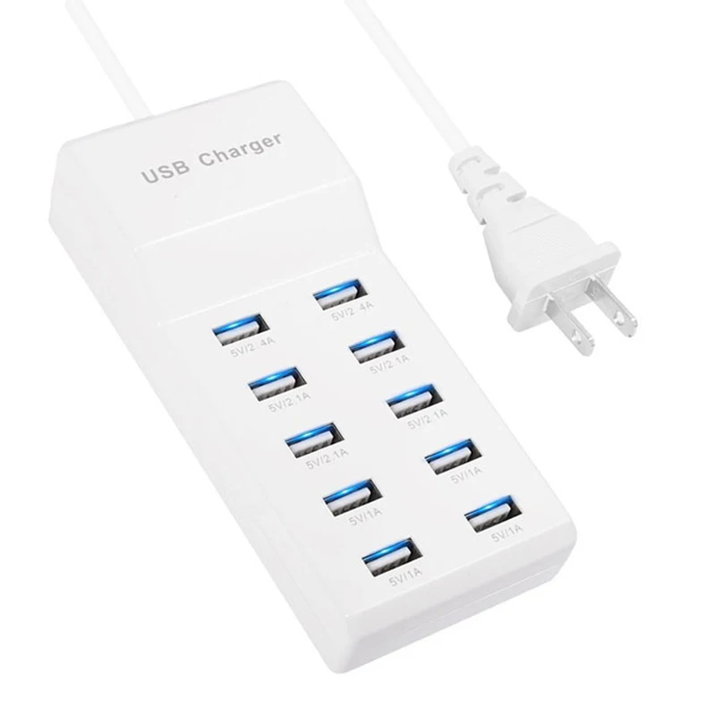 Fast Charge 5V/10A 10 Ports 60W Fast USB Charging Desktop Mobile Phone Charger Adapter US EU Plug For iPhone for Samsung
Fast Charge 5V/10A 10 Ports 60W Fast USB Charging Desktop Mobile Phone Charger Adapter US EU Plug For iPhone for Samsung