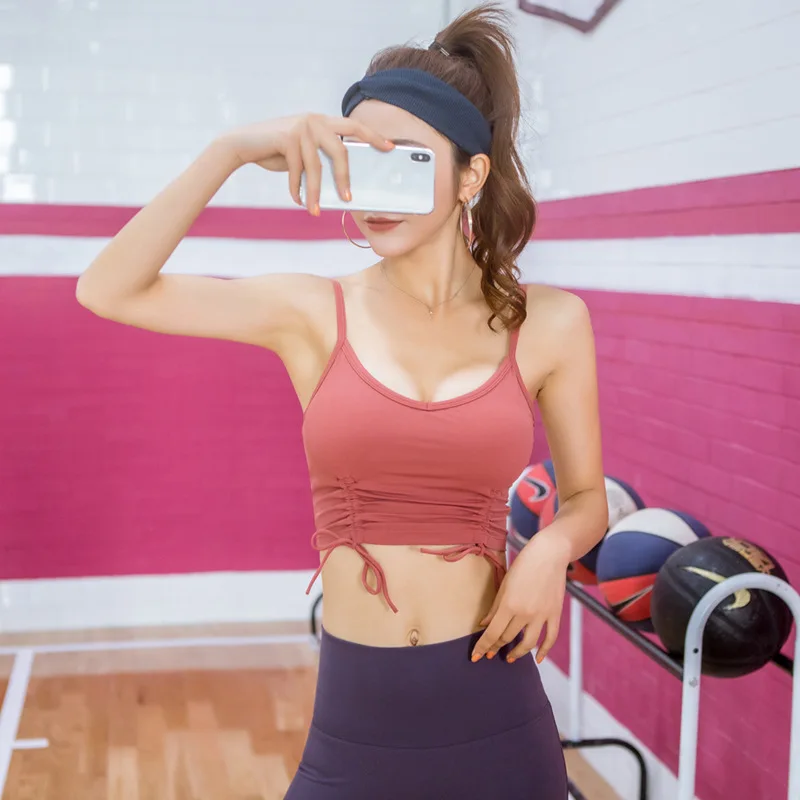 Slim Shoulder Belt Sports Bras Vest Female Shock-proof Running Gathers Bra Yoga Sling Underwear In Gymnasium Sport Bra For Women
Slim Shoulder Belt Sports Bras Vest Female Shock-proof Running Gathers Bra Yoga Sling Underwear In Gymnasium Sport Bra For Women