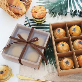 New diy window cake box two size Mid-Autumn moon cake packing box yolk crisp ice skin moon cake 4 grains 6 pack kraft paper
New diy window cake box two size Mid-Autumn moon cake packing box yolk crisp ice skin moon cake 4 grains 6 pack kraft paper