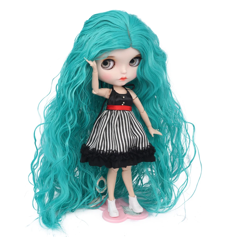 Кукольный парик Pro Wig Blyth кукольные аксессуары сделай сам синие длинные вьющиеся