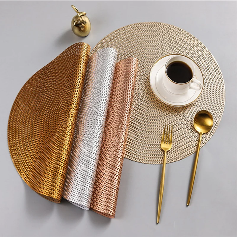 38CM Round PVC Placemat Nordic Anti-scalding Insulation Table Mat Steak Pad For Hotel Restaurant Bar Wedding Kitchen Decoration
38CM Round PVC Placemat Nordic Anti-scalding Insulation Table Mat Steak Pad For Hotel Restaurant Bar Wedding Kitchen Decoration