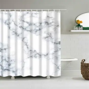 Shower Curtain Set with Hooks Marble Grain Ceramic Effect Bathroom Decor Waterproof Polyester Fabric Bathroom Accessories Bath 
Shower Curtain Set with Hooks Marble Grain Ceramic Effect Bathroom Decor Waterproof Polyester Fabric Bathroom Accessories Bath