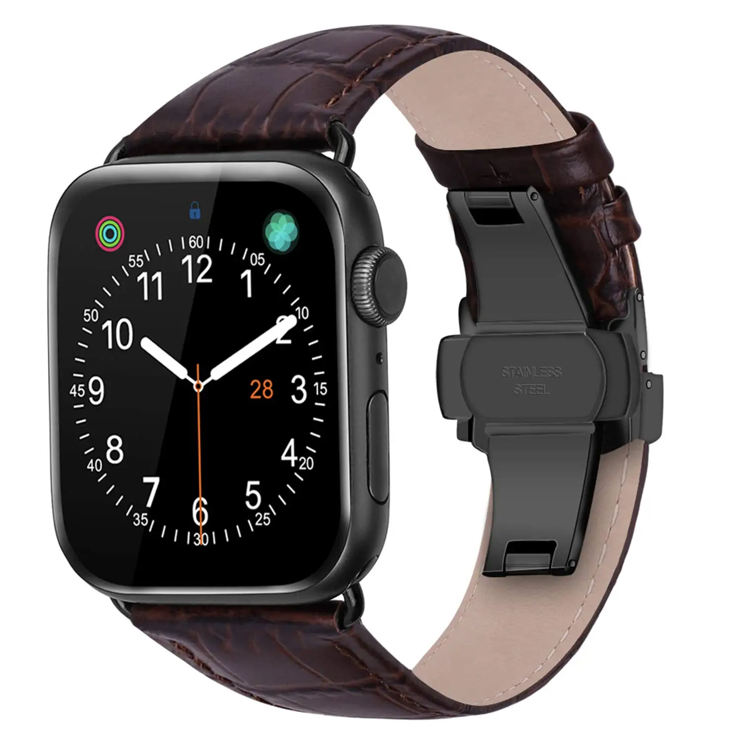 Genuine Leather strap For Apple watch band 44 mm 40mm iWatch band 42mm 38mm Crocodile bracelet correa for Apple watch 5 4 3 6 Genuine Leather strap For Apple watch band 44 mm 40mm iWatch band 42mm 38mm Crocodile bracelet correa for Apple watch 5 4 3 6