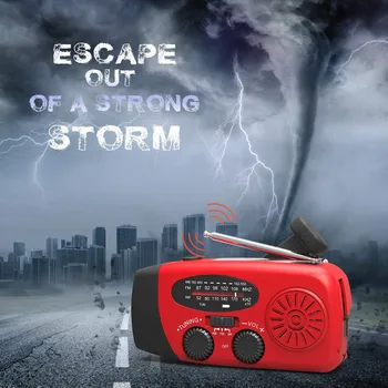 Multifunctional Hand radio Solar Crank Powered AM/FM/NOAA Weather Radio Use Emergency LED Flashlight and Power Bank
Multifunctional Hand radio Solar Crank Powered AM/FM/NOAA Weather Radio Use Emergency LED Flashlight and Power Bank