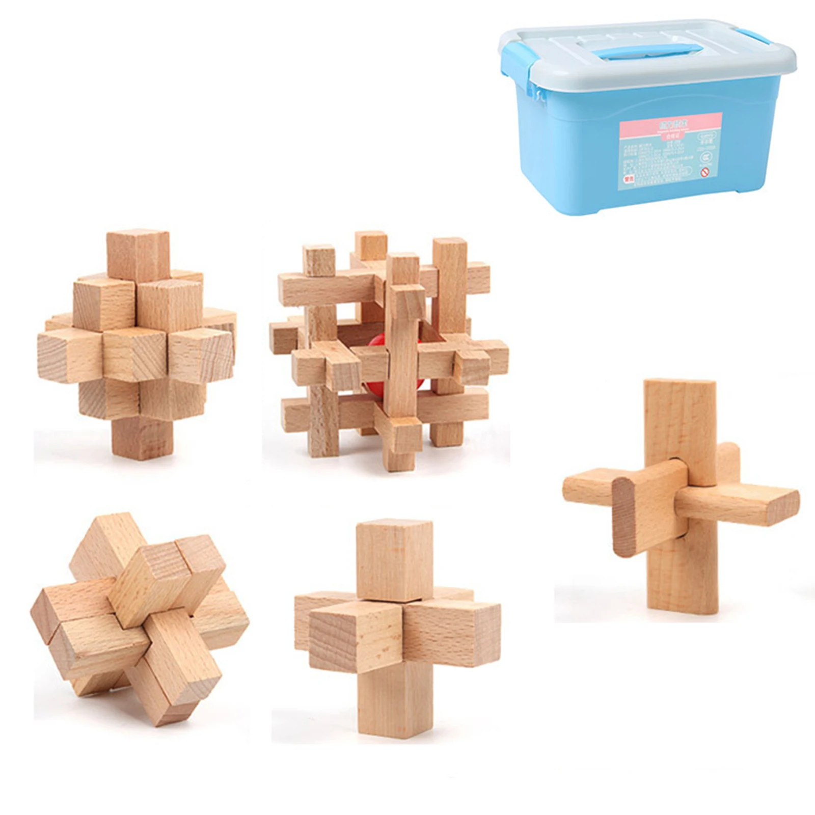 5Pcs/set Kongming Luban Lock Wooden Brain Teasers Learning Puzzle Educational Toy with Storage Box for Kids and Adults
5Pcs/set Kongming Luban Lock Wooden Brain Teasers Learning Puzzle Educational Toy with Storage Box for Kids and Adults