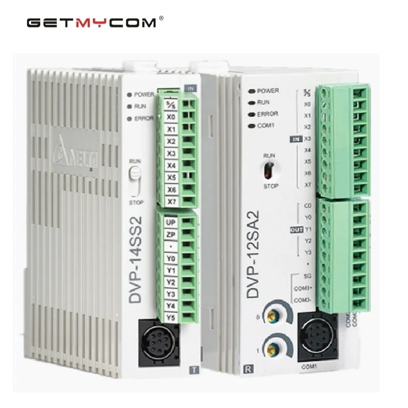 

Getmycom Original New PLC DVP14SS211T DVP14SS211R 24VDC 8DI 6DO relay output module SS2 series Programmable Controller