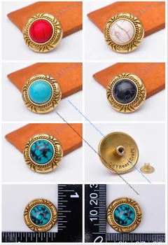 Brass Real Turquoise Stone conchos rivets flower carved decoration buttons for leather craft bag saddle belt decor 
Brass Real Turquoise Stone conchos rivets flower carved decoration buttons for leather craft bag saddle belt decor