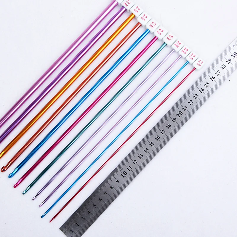 11 Pcs 27 Cm Long Straight Colorful Plastic Knitting Needles Single Point Crochet Hooks (size From 2.0mm To 8mm) Crochet Set
11 Pcs 27 Cm Long Straight Colorful Plastic Knitting Needles Single Point Crochet Hooks (size From 2.0mm To 8mm) Crochet Set