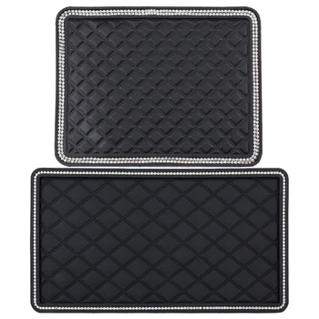2pcs Dashboard Non-Slip Mats On-Board Mobile Phone Pad Car Skidproof Dashboard Pad Rhinestone Decor Anti-Skid Pad For Phone GPS
2pcs Dashboard Non-Slip Mats On-Board Mobile Phone Pad Car Skidproof Dashboard Pad Rhinestone Decor Anti-Skid Pad For Phone GPS