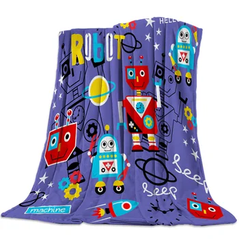 Portable Soft Blanket Cute Robot Alphabet Universe Rocket Throw Blanket Warm Bed Sheets Christmas Decorations For Home Blankets
Portable Soft Blanket Cute Robot Alphabet Universe Rocket Throw Blanket Warm Bed Sheets Christmas Decorations For Home Blankets