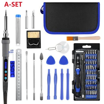 60W 110V / 220V Electric Soldering Iron Wire Tweezers Temperature Gun Set KitSoldering Toolkit for Electric Soldering Iron
60W 110V / 220V Electric Soldering Iron Wire Tweezers Temperature Gun Set KitSoldering Toolkit for Electric Soldering Iron