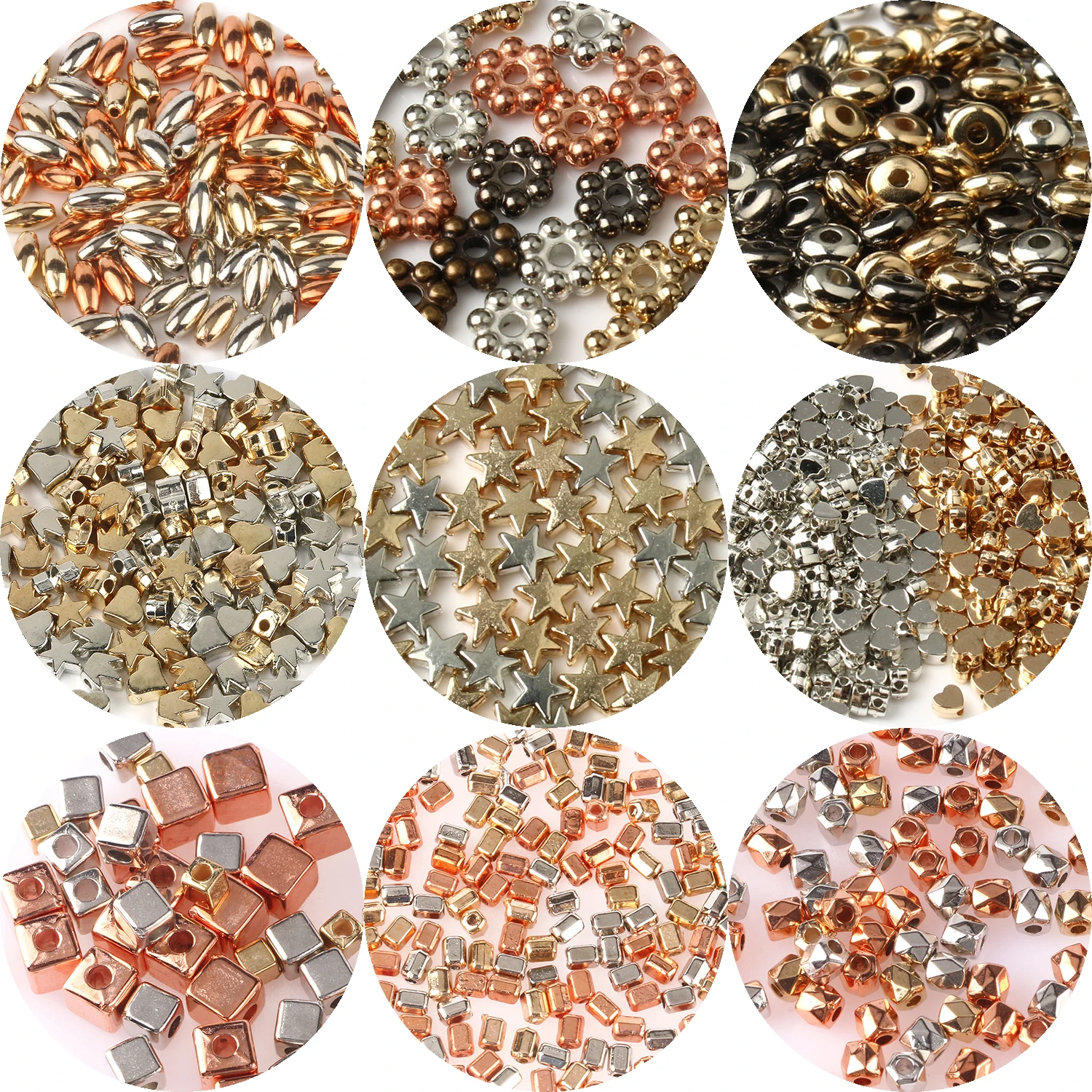 Gold Silver Color Plated CCB Charm Spacer Beads Components Acrylic Loose Seed Beads For Jewelry Making Findings Accessories
Gold Silver Color Plated CCB Charm Spacer Beads Components Acrylic Loose Seed Beads For Jewelry Making Findings Accessories