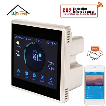 HESSWAY TUYA Nather NDIR CO2 detector wifi regulator air quality for hospitals schools home 
HESSWAY TUYA Nather NDIR CO2 detector wifi regulator air quality for hospitals schools home