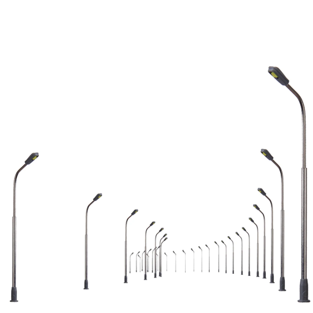 10pcs/Set Model Railway Train Street Lamp Post Lights 1/200 Scale Mini Size for Diorama Accessories 10pcs/Set Model Railway Train Street Lamp Post Lights 1/200 Scale Mini Size for Diorama Accessories