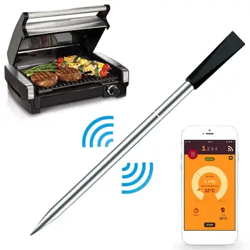Kitchen BBQ Wireless Temperature Thermometer Digital Food Cooking Control with 2 Sensors APP Meat Fish Milk Yogurt Temperature
Kitchen BBQ Wireless Temperature Thermometer Digital Food Cooking Control with 2 Sensors APP Meat Fish Milk Yogurt Temperature