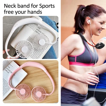 Mini Wearable Lazy Sports Fan USB Rechargeable Halter Sports Fan Portable Hands Free Neck Dual Air Cooler Fan For Outdoor
Mini Wearable Lazy Sports Fan USB Rechargeable Halter Sports Fan Portable Hands Free Neck Dual Air Cooler Fan For Outdoor