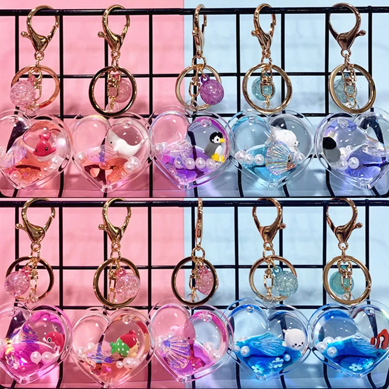 Floating Liquid Animal Penguin Heart Shape Keychain Glitter Quicksand Keyring Car Bag Trinket Pendant For Women Gift Key Fob
Floating Liquid Animal Penguin Heart Shape Keychain Glitter Quicksand Keyring Car Bag Trinket Pendant For Women Gift Key Fob