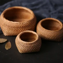Hand-Woven Storage Basket Rattan Storage Tray Wicker Baskets Bread Fruit Food Box Handicrafts Home Decoration
Hand-Woven Storage Basket Rattan Storage Tray Wicker Baskets Bread Fruit Food Box Handicrafts Home Decoration