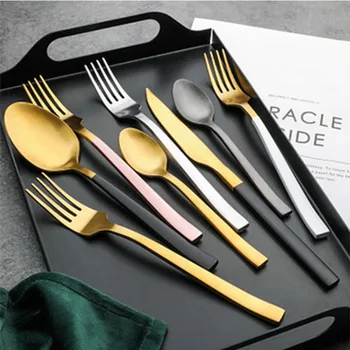 4Pcs/set Silver 304 Stainless Steel Dinnerware Handle Silverware Set Steak Fork Knife Scoops Cutlery Set Home Tableware For Gift
4Pcs/set Silver 304 Stainless Steel Dinnerware Handle Silverware Set Steak Fork Knife Scoops Cutlery Set Home Tableware For Gift