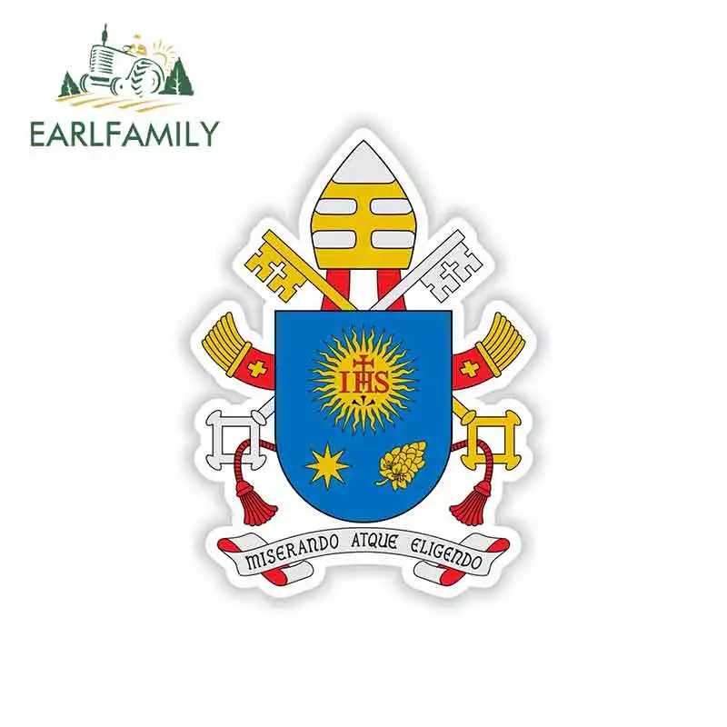 EARLFAMILY 13cm x 9.7cm for Pope Francis Coat of Arms Logo Car Stickers Helmet Motorcycle Sunscreen Vinyl JDM Bumper Graphics
EARLFAMILY 13cm x 9.7cm for Pope Francis Coat of Arms Logo Car Stickers Helmet Motorcycle Sunscreen Vinyl JDM Bumper Graphics