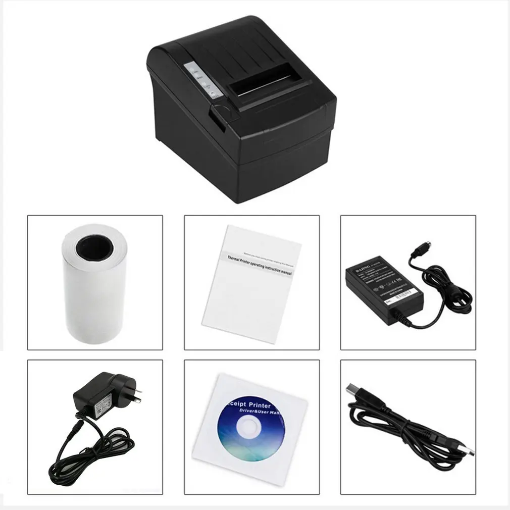 POS-8220 Portable POS Thermal Receipt Printer 80mm Auto Cutter USB Waterproof Oil-proof | Компьютеры и офис