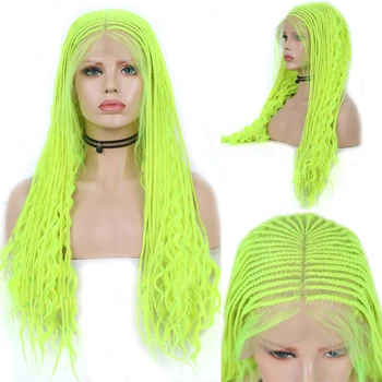 Charisma Long Braided Wigs Middle Part Synthetic Lace Front Wig with Baby Hair Deep Part Box Braids Wigs for Women Green Wig
Charisma Long Braided Wigs Middle Part Synthetic Lace Front Wig with Baby Hair Deep Part Box Braids Wigs for Women Green Wig