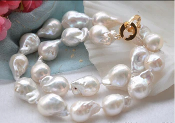 Lustre 17" 20mm WHITE DRIP BAROQUE KESHI REBORN PEARL NECKLACE> Factory Wholesale price Women Giftword Jewelry
Lustre 17" 20mm WHITE DRIP BAROQUE KESHI REBORN PEARL NECKLACE> Factory Wholesale price Women Giftword Jewelry