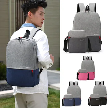 Fashion Double Back Two-Piece Set Backpack Women's Campus Casual Shoulder Student School Bag Backpack Casual Travel Bag Computer
Fashion Double Back Two-Piece Set Backpack Women's Campus Casual Shoulder Student School Bag Backpack Casual Travel Bag Computer