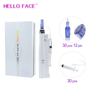 

Hydra Injector Meso Gun With 30PCS Needles and 30 pcs Syringe Tube 2 in 1 Use Aqua Derma pen Mesotherapy Facial Care Machine