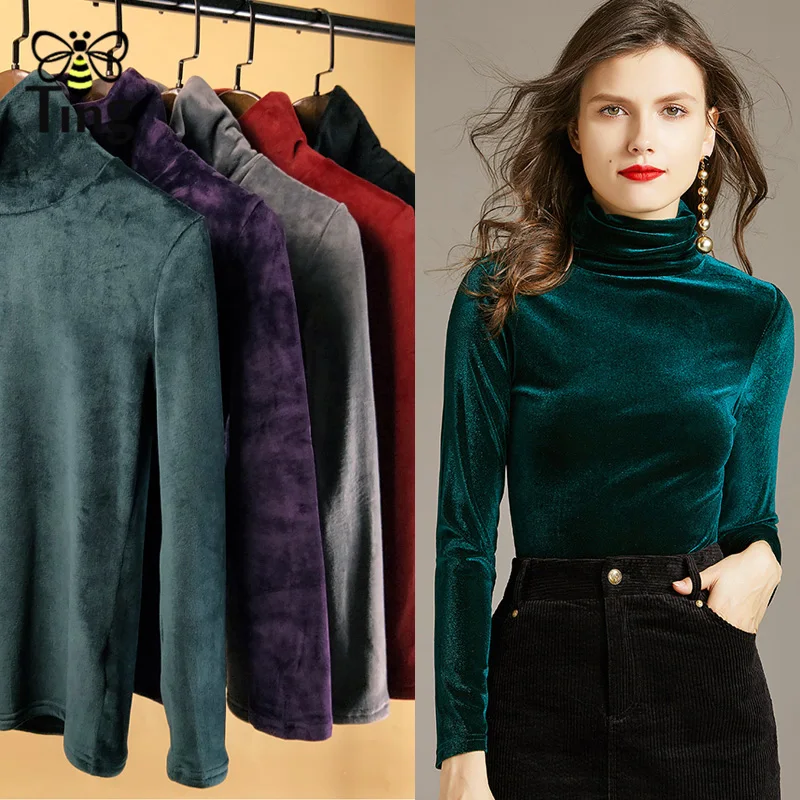 Tingfly Casual Velvet Shirts Women Winter Autumn Spring Turtleneck Slim Velour Pullovers Blouse Tops Plus Size 3XL Female Blouse
Tingfly Casual Velvet Shirts Women Winter Autumn Spring Turtleneck Slim Velour Pullovers Blouse Tops Plus Size 3XL Female Blouse
