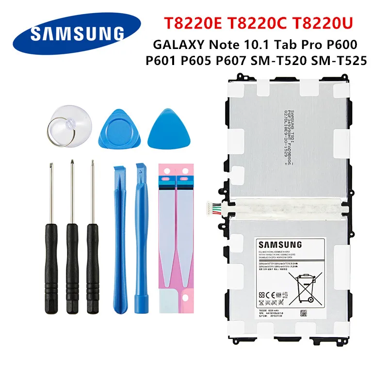 SAMSUNG Orginal Tablet T8220E T8220C/U battery 8220mAh For Samsung GALAXY Note 10.1 Tab Pro P600 P601 P605 P607 T520 T525 +Tools
SAMSUNG Orginal Tablet T8220E T8220C/U battery 8220mAh For Samsung GALAXY Note 10.1 Tab Pro P600 P601 P605 P607 T520 T525 +Tools