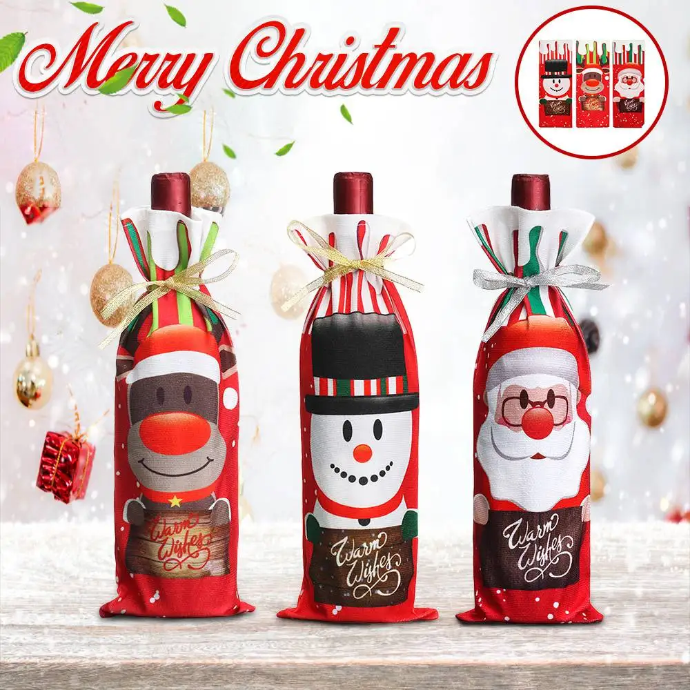 Hot Santa Christmas Wine Bottle Cover Bag Candy Bags Snowman Stocking Gift Holders Christmas Gift Packing Bag Decor New Year
Hot Santa Christmas Wine Bottle Cover Bag Candy Bags Snowman Stocking Gift Holders Christmas Gift Packing Bag Decor New Year