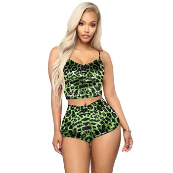 Leopard Print Sexy Two Piece Set Summer Tracksuit 2020 Spaghetti Strap Velvet Crop Top and Shorts Set Women 2 Piece Club Outfits
Leopard Print Sexy Two Piece Set Summer Tracksuit 2020 Spaghetti Strap Velvet Crop Top and Shorts Set Women 2 Piece Club Outfits