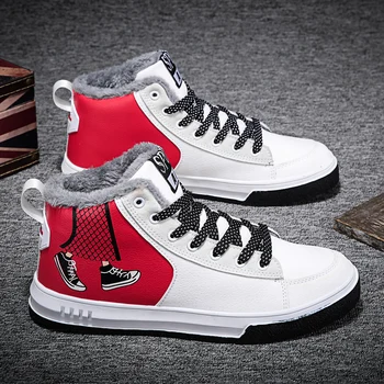 Winter Couple Casual Shoes High Top Plus velvet Men Sneakers Shoes Fashion Outdoor Comfortable Keep Warm Designer Leisure Shoes 
Winter Couple Casual Shoes High Top Plus velvet Men Sneakers Shoes Fashion Outdoor Comfortable Keep Warm Designer Leisure Shoes
