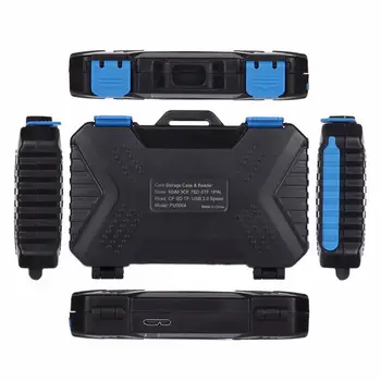 22 in 1 Memory Card Reader USB SD CF TF Reader with OTG Fuction & Slots Waterproof Storage Box Protector SIM Cards Case Holder
22 in 1 Memory Card Reader USB SD CF TF Reader with OTG Fuction & Slots Waterproof Storage Box Protector SIM Cards Case Holder
