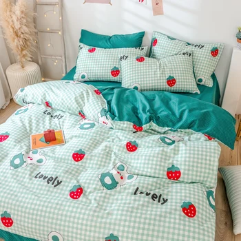 Cartoon Children's Bed Sheet Three-Piece Set Single Dormitory Girls Cotton Cotton Quilt Cover Bedspread Four Piece
Cartoon Children's Bed Sheet Three-Piece Set Single Dormitory Girls Cotton Cotton Quilt Cover Bedspread Four Piece