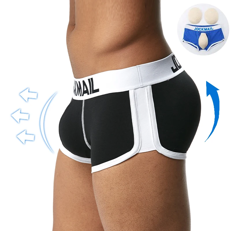 Фото JOCKMAIL 2 шт в комплекте мужские сексуальные спортивные шорты трусы-боксеры пенис и