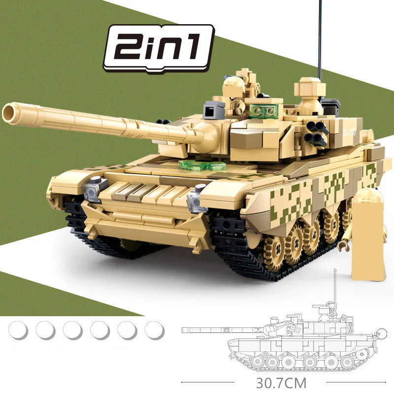 893Pcs Military Battle Army Panzer WW2 99A Tank Model Soldier Figures DIY Creator Building Blocks Educational Toys For Childern
893Pcs Military Battle Army Panzer WW2 99A Tank Model Soldier Figures DIY Creator Building Blocks Educational Toys For Childern