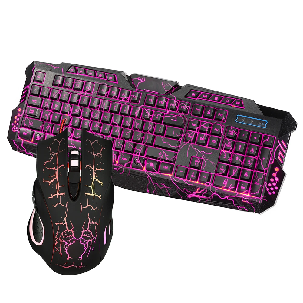 3 Color 0LED Atmosphere Light USB 2.0 Gaming Wired 104 keys English Keyboard with Mouse Set 5500DPI variable Peripherals Set
3 Color 0LED Atmosphere Light USB 2.0 Gaming Wired 104 keys English Keyboard with Mouse Set 5500DPI variable Peripherals Set