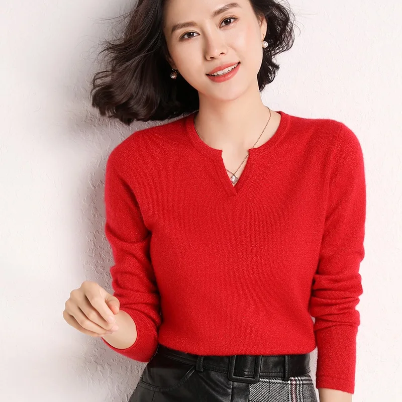 2019 New Arrival Women 100% Pure Cashmere Sweater Pullover Autumn Winter O-Neck Long Sleeeve Basic Jumper For Female Soft Shirt 
2019 New Arrival Women 100% Pure Cashmere Sweater Pullover Autumn Winter O-Neck Long Sleeeve Basic Jumper For Female Soft Shirt
